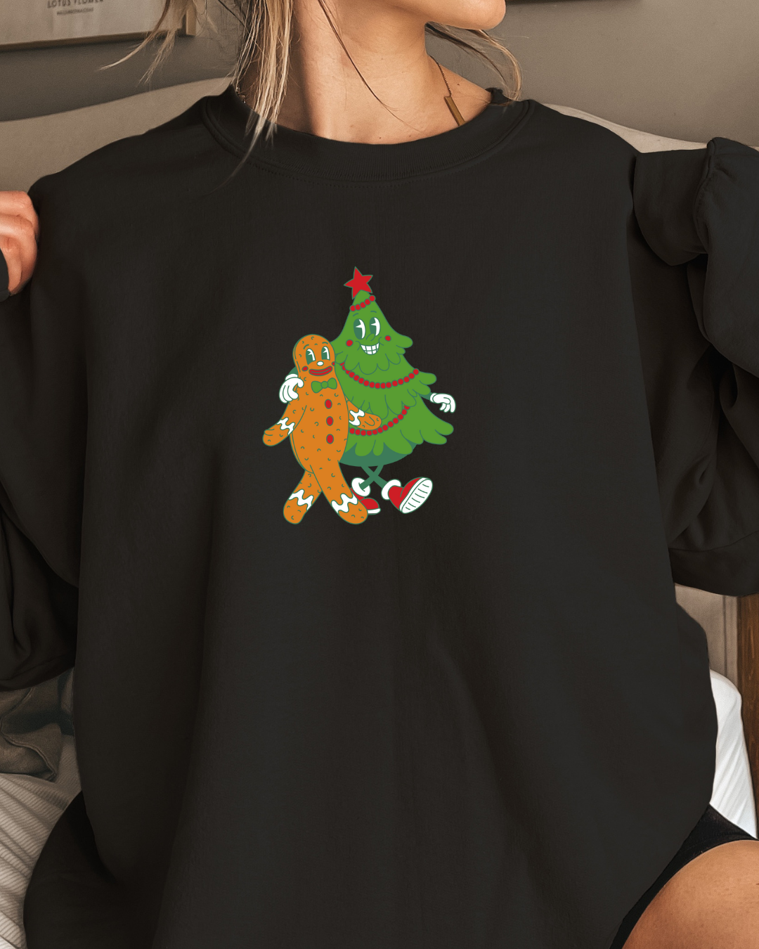 Christmas Gingerbread/Tree  Sweatshirt