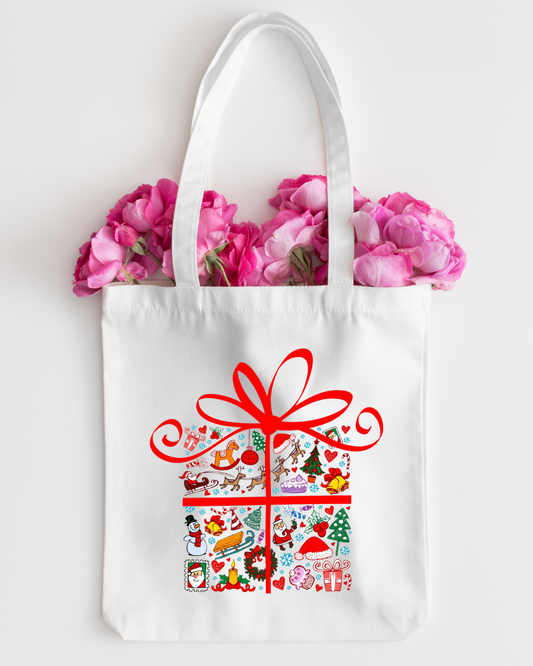 Christmas-Themed Tote Bag