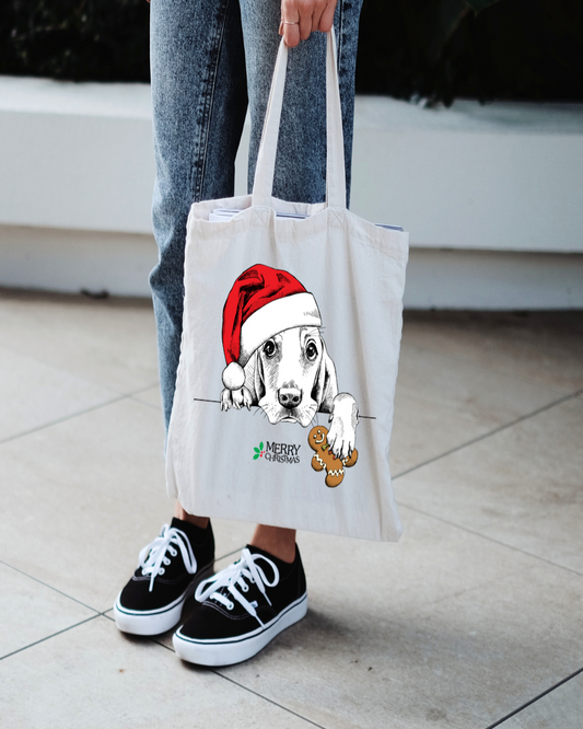 Dog Christmas Tote Bag